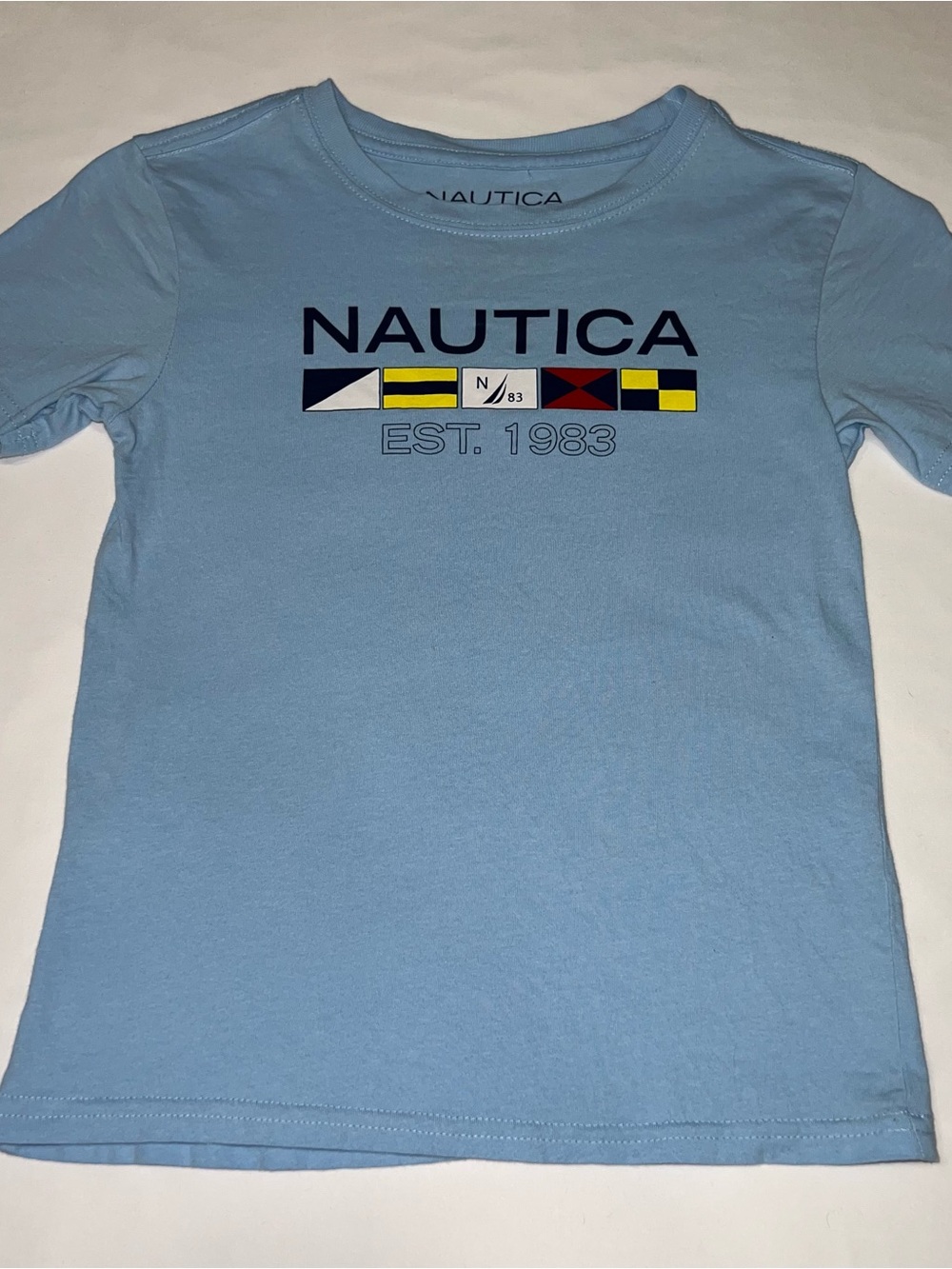 Nautica Light Blue Graphic Crewneck Tee